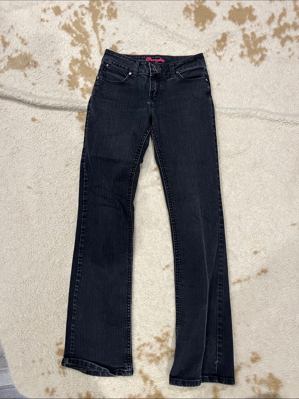 Wrangler Black Straight Jeans